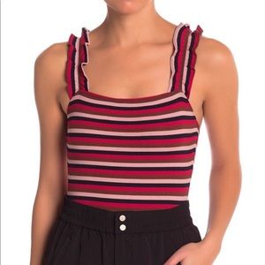 ELODIE- Ruffle Strap Bodysuit